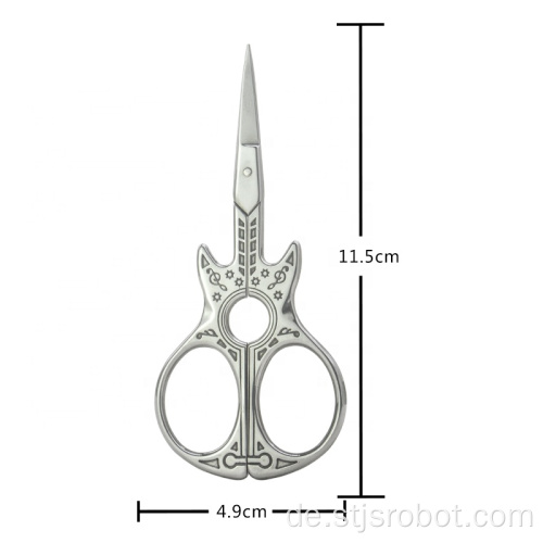 Edelstahl-Nähwerkzeuge Gitarrenform Stitchwork Craft Embroidery Scissors